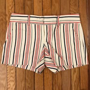 Blue red and white Club Monaco stripped shorts